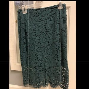Emerald Green Rylen Lace Skirt